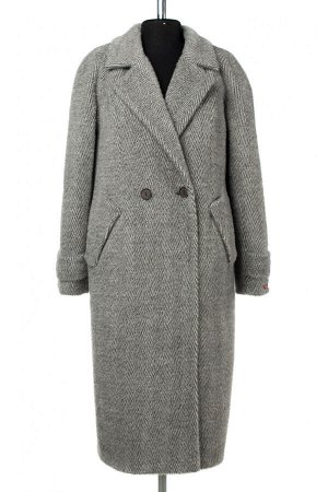 02-2988 Пальто женское утепленное Ворса серый