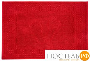 Полотенце для ног махровое Guten Morgen, цвет: красный 50х70 см