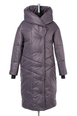 05-1876 Куртка женская зимняя (синтепон 300) Плащевка Серо-фиолетовый