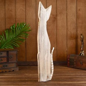 Сувенир дерево "Кошка в зеркальном галстуке" 60х15х5 см