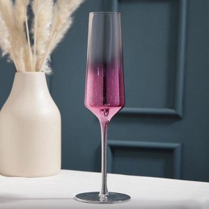 Бокал для шампанского «Мерцание», 190 мл, 7?24,5 см, цвет розовый