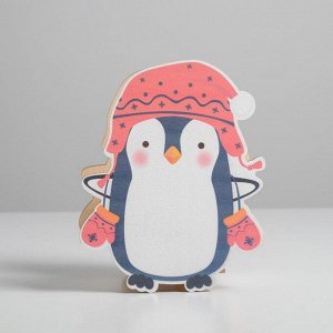 Кашпо деревянное детское "Пингвин" 17,2 х 21,6