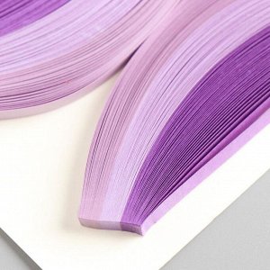 Полоски для квиллинга 100 полосок плотность 120 гр "Фиолетовый градиент" ш. 0,5 см дл. 39 см   51773