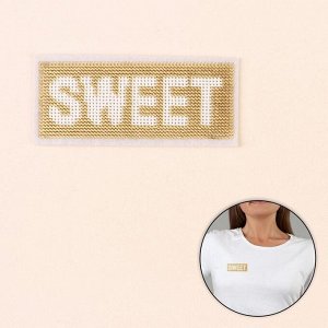 Термоаппликация «Sweet», с пайетками, 8 ? 3,3 см