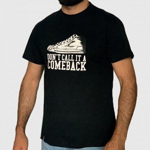 Черная молодежная футболка K1X для парней – популярный принт-надпись Don’t Call It A Comeback №736