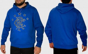 Синяя мужская кофта толстовка Rangers – под спортивный стиль и городской кэжуал №128