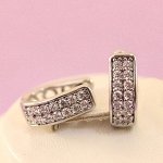 Серьги  покрытие родий H01-7608