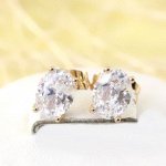 Серьги-гвоздики позолота  H01-7694