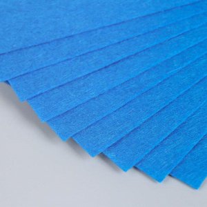 Фетр жесткий 1 мм "Тёмно-синий" набор 10 листов формат А4