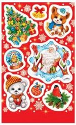 0-11-5056 Наклейка Новогодняя