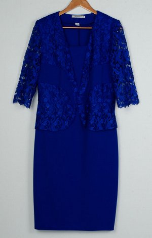 Женское платье миди с гипюром 248597 размер 50