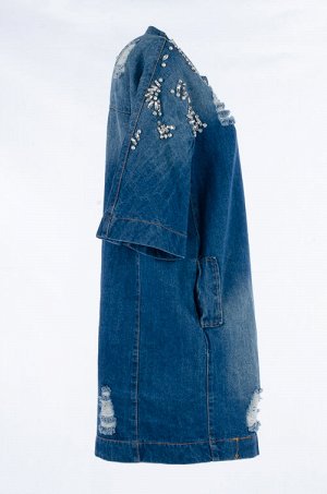 Женский кардиган джинсовый на кнопках 248788 размер M, L