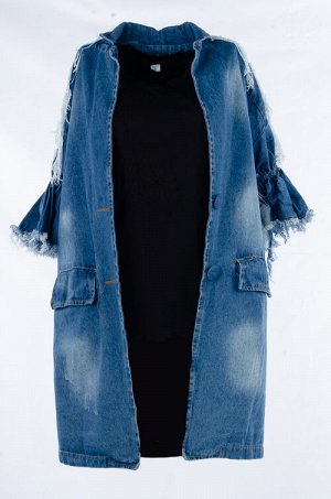 Женский кардиган джинсовый на пуговицах 248789 размер M, L
