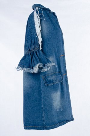 Женский кардиган джинсовый на пуговицах 248789 размер M, L