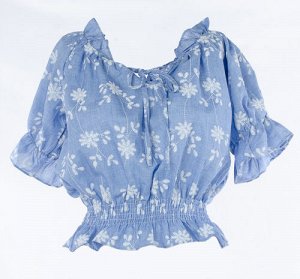 Женская блузка летняя на резинке 248800 размер 42-46