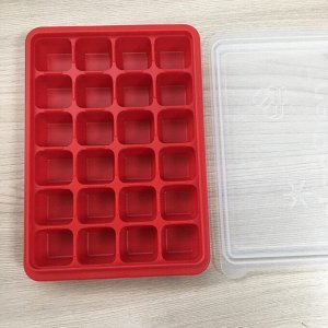 Силиконовая форма (-40°+230°С)Ю Корея с крышкой на 24 ячейки, (2 шт)