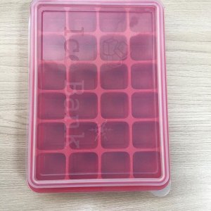 Силиконовая форма (-40°+230°С)Ю Корея с крышкой на 24 ячейки, (2 шт)