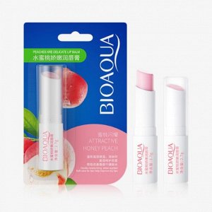 Бальзам для губ с персиком Bioaqua Peaches Are Delicate Lip Balm , 2.7 г