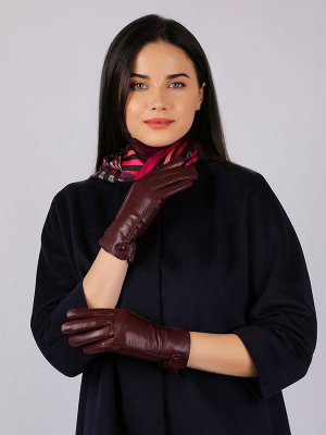 Перчатки жен. 100% нат. кожа (ягненок), подкладка: шерсть, FABRETTI B6-8 bordo