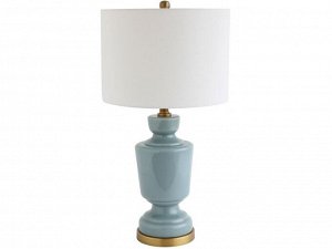 Настольная лампа DA9544 Blue & Gold Finish D38cm 68cm стекло