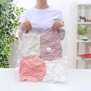 Вакуумный пакет для хранения одежды «Лаванда», 60?80 см, ароматизированный, прозрачный