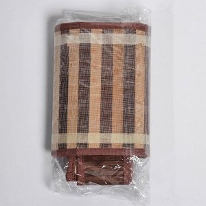 Органайзер с карманами подвесной, 50?20?10 см, бамбук, цвет коричнево-бежевый