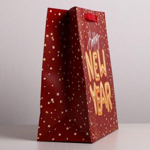 Пакет ламинированный вертикальный Happy New Year, ML 27 ? 23 ? 11,5 см