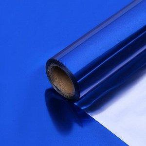 Полисилк односторонний синий + серебро, 1 х 20 м