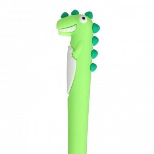 Ручка гелевая-прикол "Динозавр светло-зеленый"