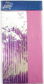 521194 Гирлянда вертикальная &quot;Тассел&quot;,  хамелеон/розовый, 35 х 12 см, 10 листов/уп.