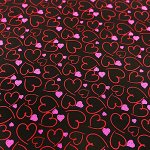 Переводной лист для шоколада Сердца красно-розовые, 21*30 см
