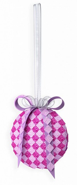 Елочная игрушка своими руками (Медальон розовый, EVA)