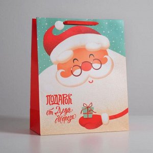 Пакет ламинированный вертикальный «Подарок от Деда Мороза», XL 40 ? 49 ? 19 см