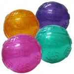 Игрушка KONG Squeezz  для собак Crackle хрустящий мячик, размер L, 7 см, цвета в ассортименте