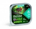 Monge Cat BWild GRAIN FREE паучи из тунца с креветками и овощами для стерилизованных кошек 85г