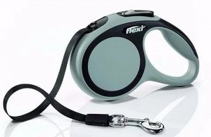 Flexi рулетка NEW LINE Comfort S (до 12 кг) трос 5 м серый/синий