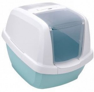 IMAC био-туалет для кошек MADDY 62х47,5х47,5h см, белый/синий