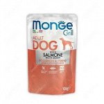 Monge Dog Grill Pouch паучи для собак лосось 100г