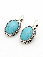 Серьги с бирюзой. 8858022-4БР