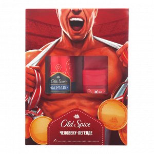 Q -> ПН OLD SPICE Аэрозольный дезодорант Captain 150мл+Гель для душа + шампунь 2в1 Captain 50мл