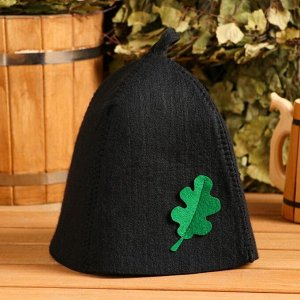 Набор банный портфель зеленый шапка,коврик,рукавица &quot;Листик&quot;