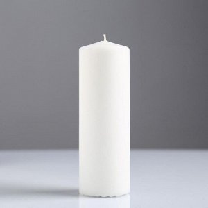 Свеча "Классическая", колонна, лак, белая