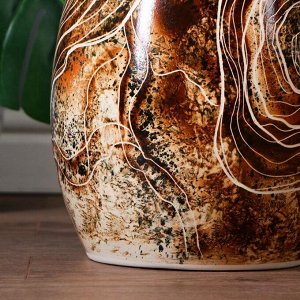 Ваза напольная "Кора", цвет коричневый, 60 см, керамика