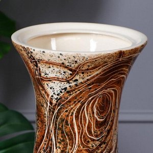 Ваза напольная "Кора", цвет коричневый, 60 см, керамика