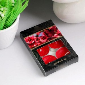 Набор чайных свечей ароматизированных "Цветущий сад" в подарочной коробке. 6 шт