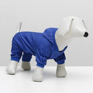 Комбинезон для животных, без подклада, XL, ДС 32-34, ОШ 32, ОГ 46-48 см, синий