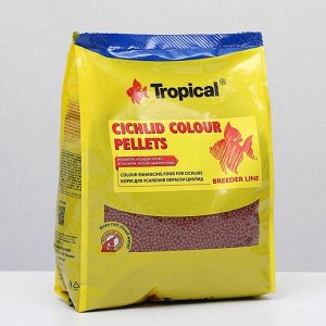 Корм для цихлид Cichlid Colour Pellets для усиления окраски, в виде плавающих гранул, 1 кг