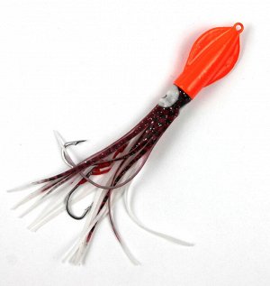 Джиггер JpFishing Squid Davy Jig (60гр, Orange/D.Red/White UV)