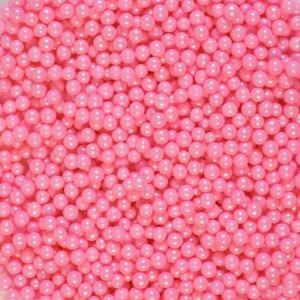 Кондитерская посыпка «Сахарные шарики» 4 мм, розовые, перламутровые, 50 г
