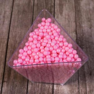 Кондитерская посыпка «Сахарные шарики» 4 мм, розовые, перламутровые, 50 г